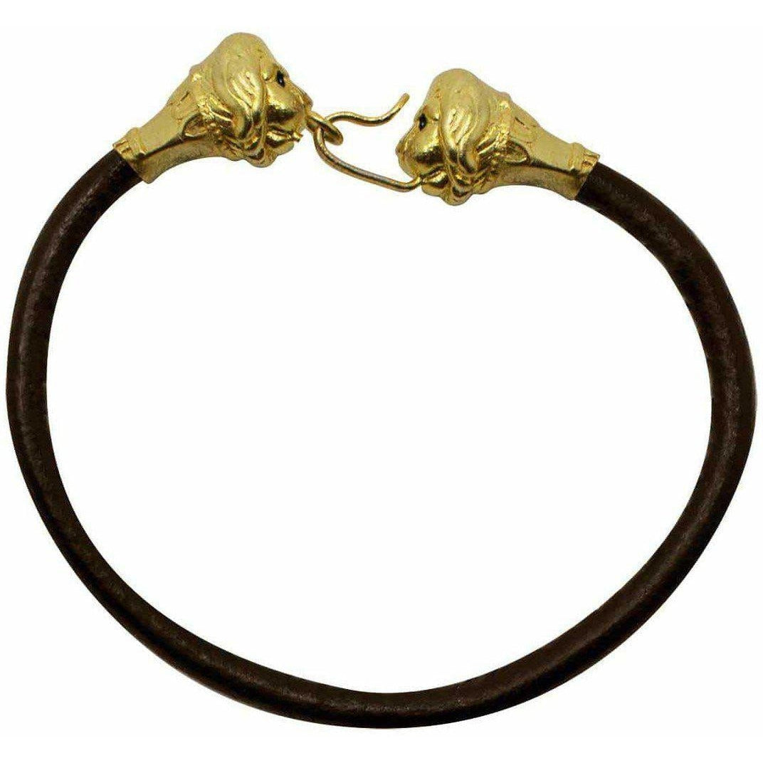 22k Gold Dual Lion Head Bracelet | Raj Jewels